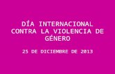 Día Internacional contra la violencia de género