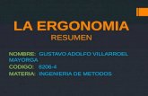 LA ERGONOMIA  Gustavo Villarroel Mayorga - 8206-4