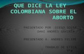 Que dice la ley    colombiana sobre el aborto