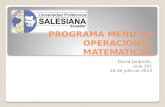 Programa menu de operaciones matematicas