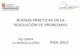 Buenas prácticas en resolución de problemas. Congreso PISA, IES Ornia, León