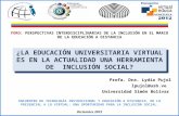 Educación universitaria virtual e inclusión social