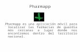 Pharmapp. Manual app que localiza la farmacia de guardia