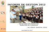 Informe de gestion 2012 educacion