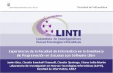Experiencias de la Facultad de Informática de la UNLP en la Enseñanza de Programación en Escuelas con Software Libre