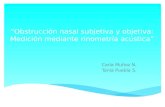 Objetivación del síntoma de obstrucción nasal mediante rinometría acústica
