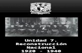 Unidad 7: Reconstrucción nacional