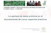 La apertura de datos públicos en el Ayuntamiento de Lorca: aspectos prácticos