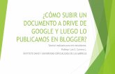Cómo publicar un documento en Blogger desde Drive.