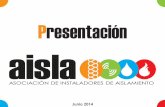 Presentación de AISLA, Asociación de Instaladores de Aislamiento