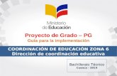 ORIENTACIONES PARA EL PROYECTO DE GRADO - MINISTERIO DEL ECUADOR -