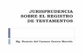 Jurisprudencia sobre registro de testamentos