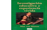 Libro investigación educativa y experiencia de vida van manen