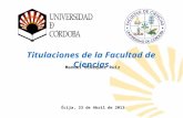 D. Manuel Blázquez: Facultad de Ciencias de la Universidad de Córdoba