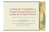 Relacion terapeutica III y Terapia Ocupacional