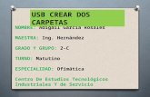 crear carpetas en la USB desde MS-DOS los comandos