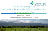 10 años de investigación para mejorar la seguridad hídrica y alimentaria de los pobres rurales