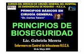 BIOSEGURIDAD CHARLA A CARGO DE LA LICENCIADA GABRIELA MERETA EN EL CURSO DE DR. CARLOS TALARN, DEL SERVICIO DE CIRUGÍA GENERAL DEL HECA
