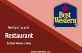 Servicio de restaurant en best western boka 5 estrellas