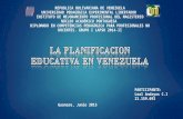 Planificacion educativa en venezuela. presentacion ensayo