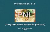 Introducción a la PNL (Programación Neurolingüística) Lic. Jorge Spinetta
