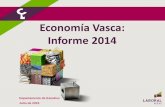 Presentacion informe 2014 de la economía vasca