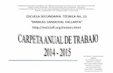 Carpeta anual de trabajo incluyendo maestros  recieningreso2014-2015erikasalinas