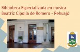 Biblioteca Especializada Beatríz Cipolla de Romero (Música)