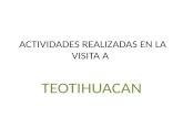 Actividades y Talleres en la visita a Teotihuacán