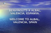 Benvinguts a albal, valència, espanya