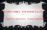 Ecuaciones diferenciales coeficientes constantes