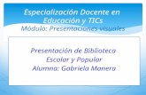 Presentación Biblioteca Popular Dr. Ricardo Gutierrez