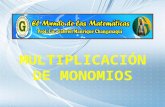 Multiplicación de monomios   1º