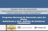 Censo Diagnóstico de la Situación Educativa de los Pueblos Indígenas y Afro-hondureños al 2011