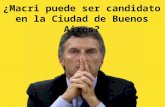¿Macri puede ser candidato por la reelección en Capital?