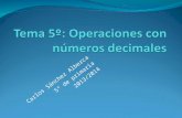Tema 5. Operaciones con números decimales