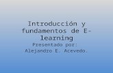 Introducción y fundamentos de e learning