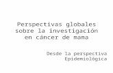 Perspectivas globales sobre la investigación en cáncer de mama. Eva Ardanaz, Instituto de Salud Pública de Navarra