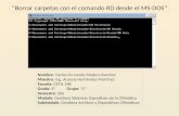 Borrar carpetas con el comando RD desde el MS-DOS (Practica 14)