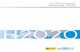 Horizonte 2020. Guía del participante. CDTI . Ministerio de Economía y Competitividad.