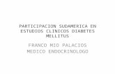 Participacion sudamerica en estudios clinicos diabetes mellitus