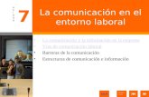 7. La Comunicación en El Entorno Laboral