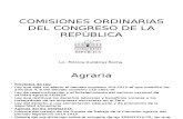 Comisiones Ordinarias Del Congreso de La República