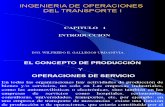 OPERACIONES DEL SISTEMA CAPITULO 1 - INGENIERÍA DE TRANSPORTES