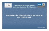 Catalogo de Disposicion Documental Del Inm 2012
