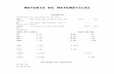 Materia de Matemáticas