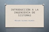 Introducción a la Ingeniería de Sistemas