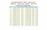 Horarios de Salats JULIO 2015 Ecuador