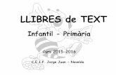 LLIBRES de TEXT Infantil - Primaria 15-16
