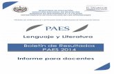 Boletn de Resultados Paes 2014 - Lenguaje y Literatura